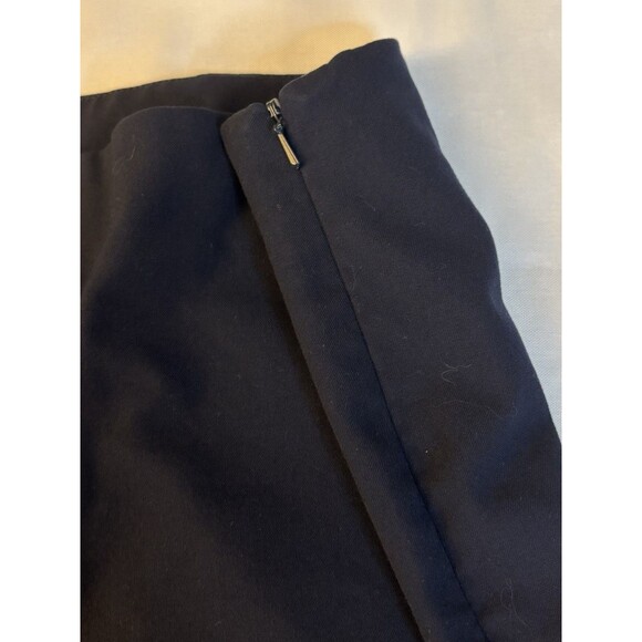 TALBOTS Classic Side Zip Pants Women 16 Navy Straight Leg High Rise Ankle Work - Picture 5 of 10
